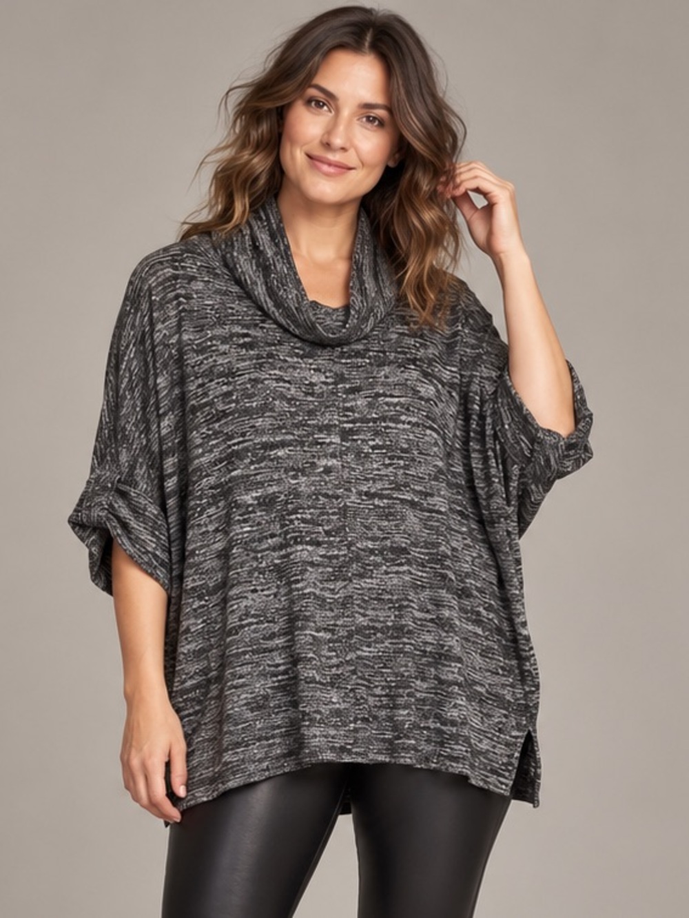 Banana Republic Marled Cowl Neck Poncho Sweater Top Medium